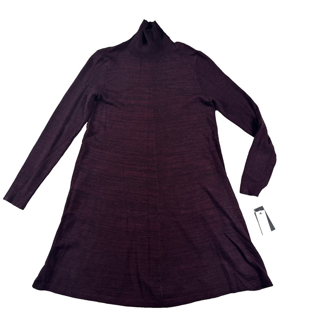 NWT Sweater Dress Burgundy Mock Neck Midi Minimalist Quiet Luxury ALYX Large
